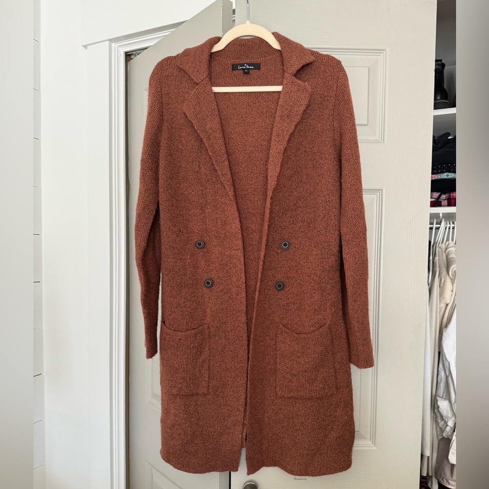 Love Olive Co Holmes Coat Cardigan color: Clay